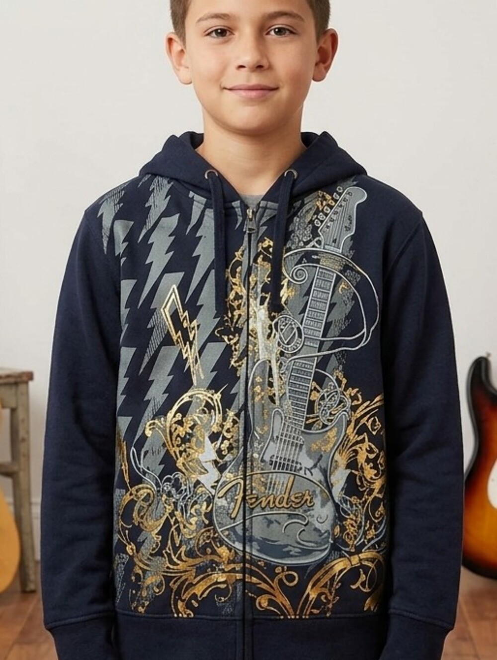 FENDER Sweat Shirt with Hood child large.